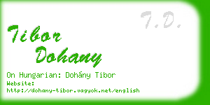 tibor dohany business card